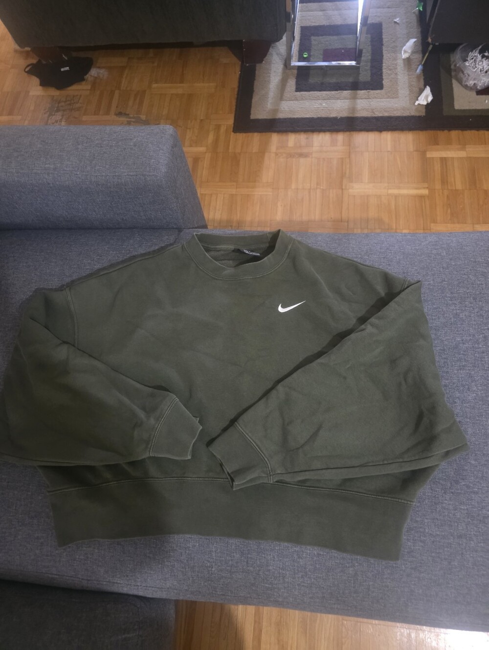 Nike Women's Olive Green Crewneck Sweatshirt